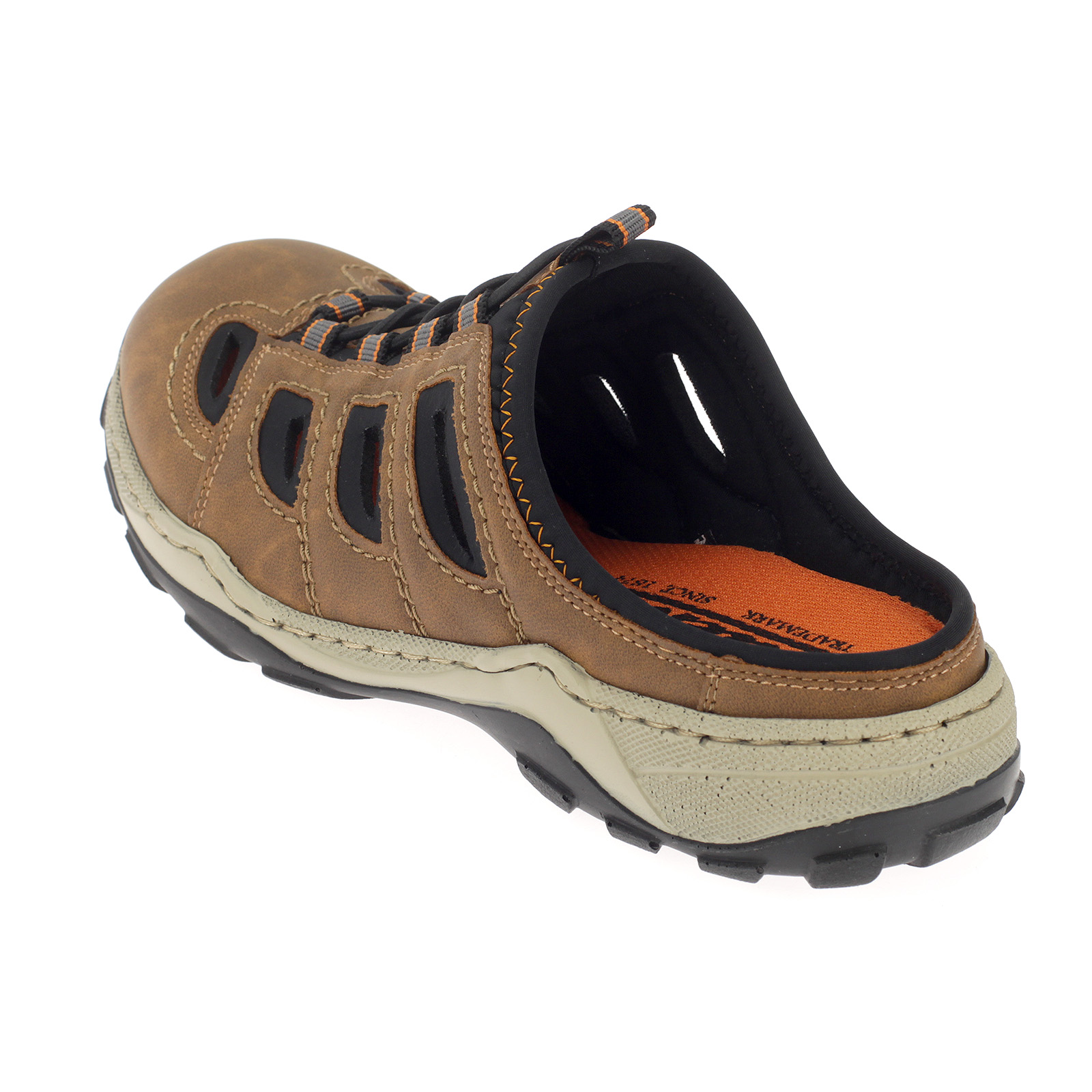 Rieker Herren Clogs Pantoletten Slipper Flach Sandale Latschen Braun 08096-25 Rieker Herren Clogs Pantoletten Slipper Flach Sandale Latschen Braun 08096-25