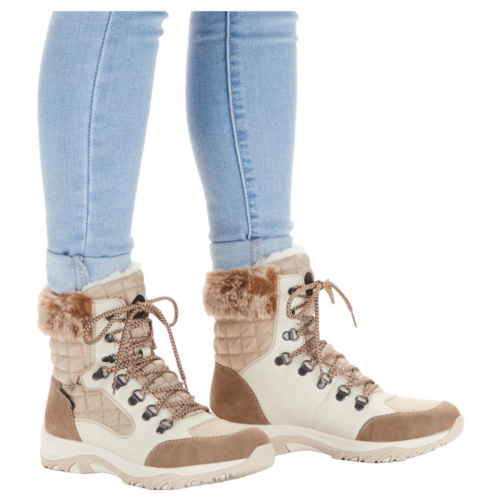 Rieker Damen Stiefeletten in Beige Braun Rieker Damen Stiefeletten in Beige Braun