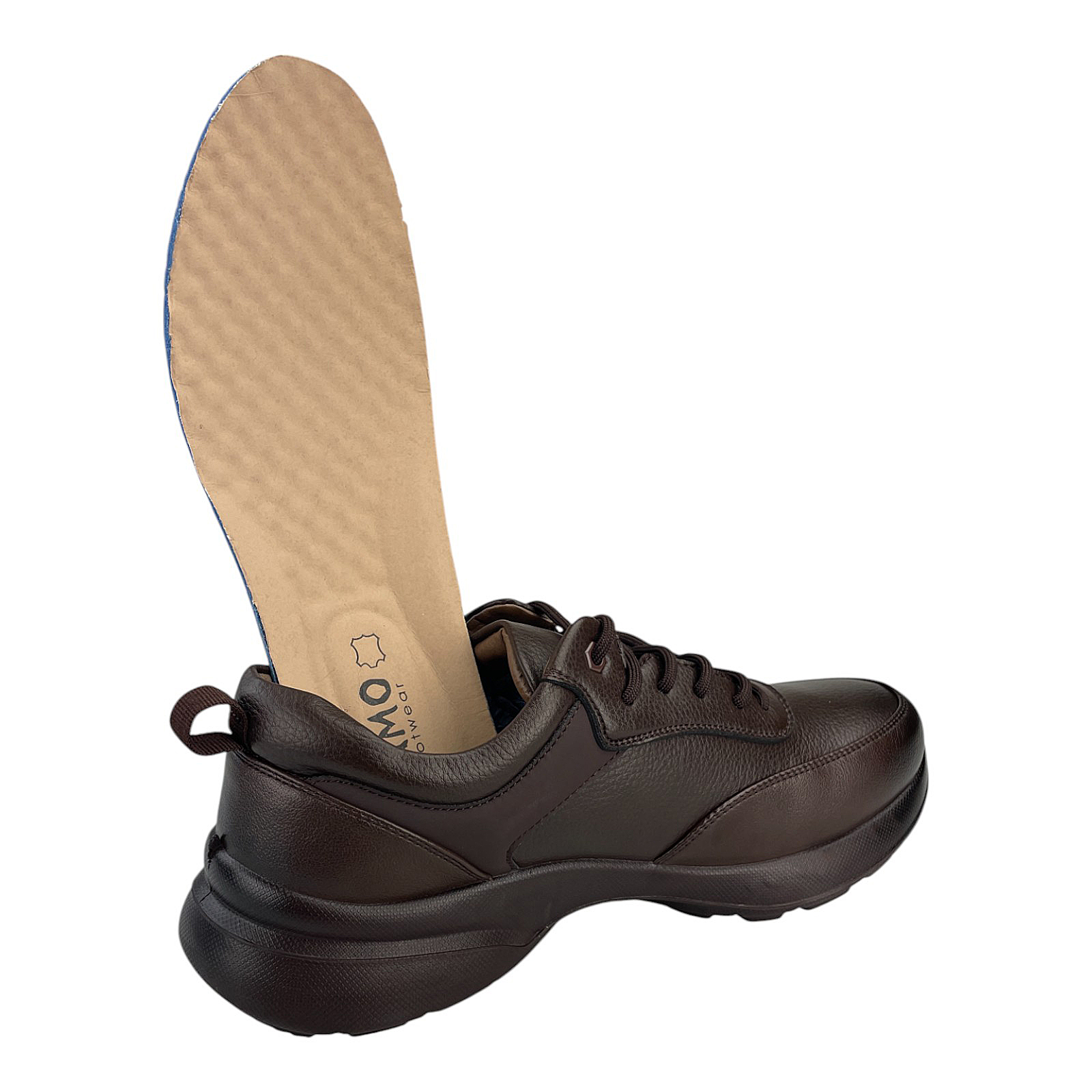 Herren Schnürer Halbschuhe Leder-Optik Freizeitschuhe Kunstleder 1383 Braun 45