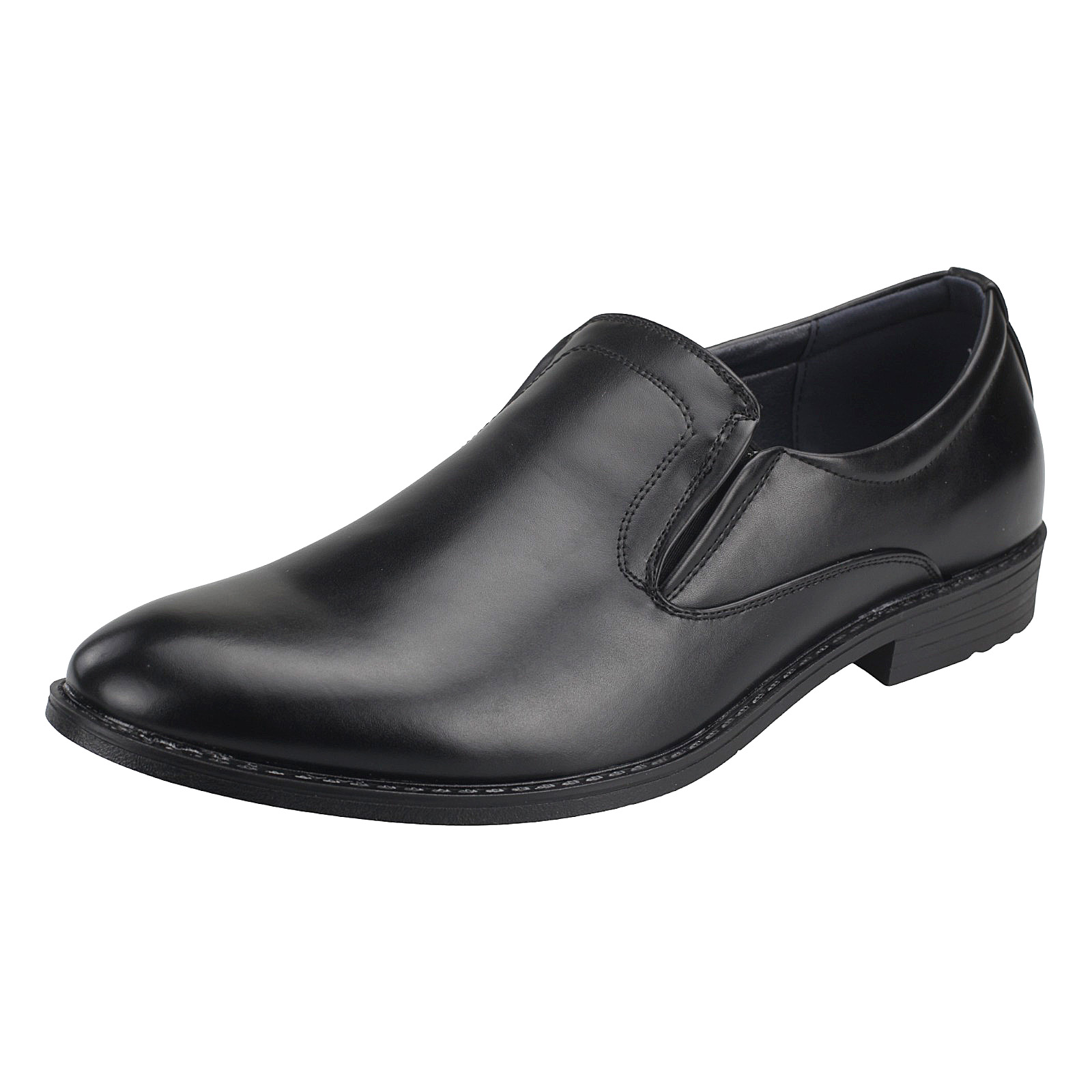 Herren Slipper Business Schuhe Halbschuhe Abendschuhe Slip-On Leder-Optik 1355 Schwarz EUR 47