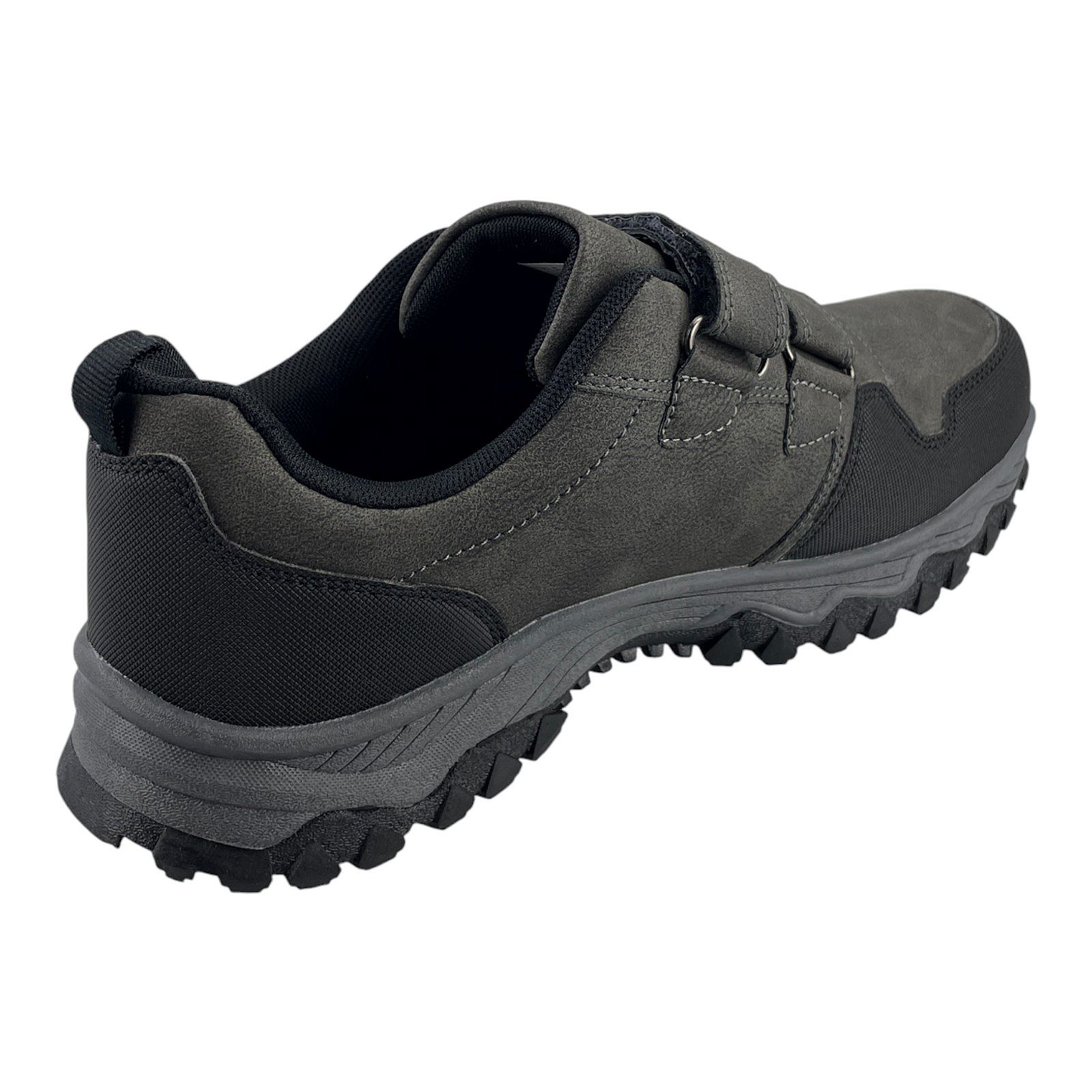 Herren Halbschuhe Trekkingschuhe Outdoor Klettverschluss Schuhe Profilsohle 8673 Grau 41