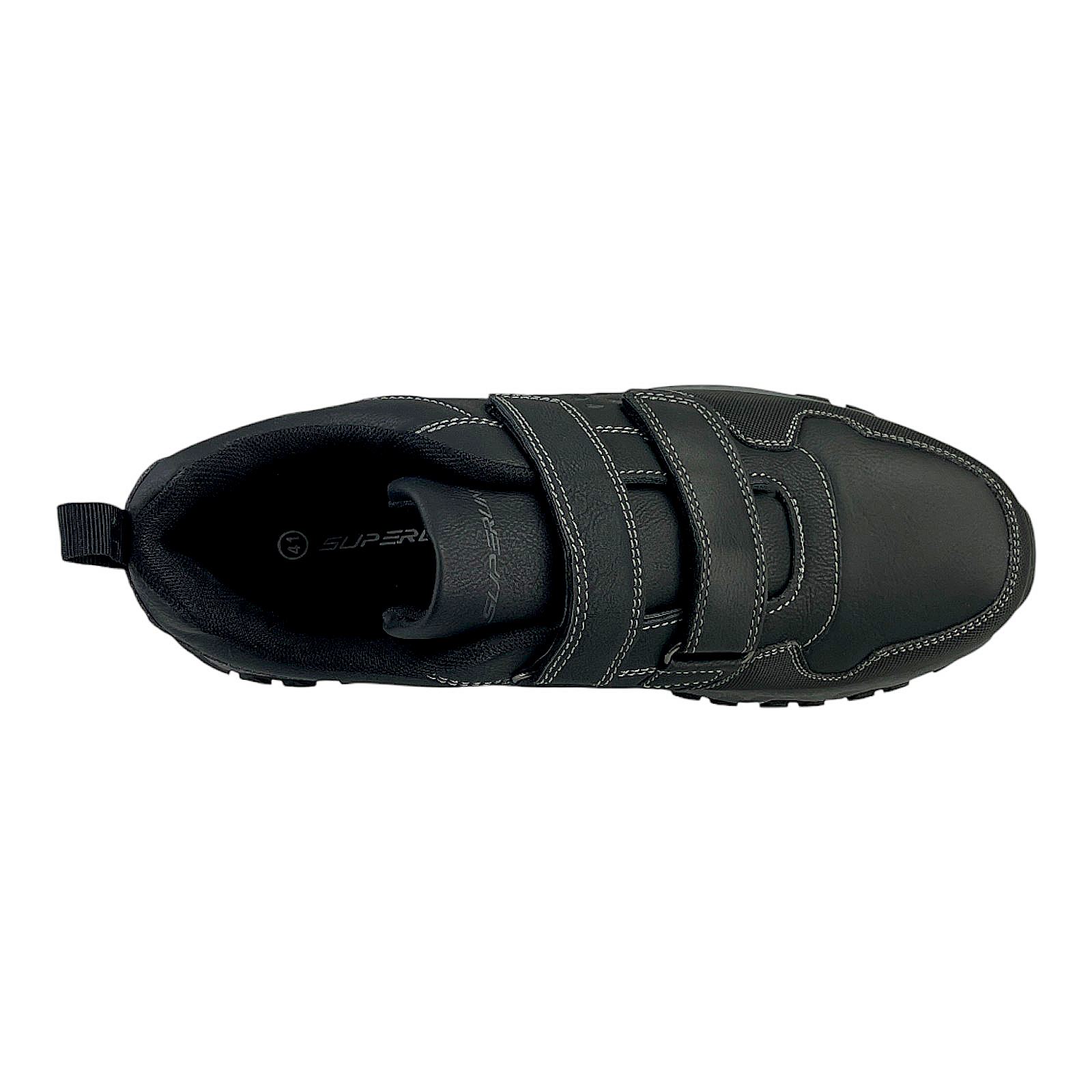 Herren Halbschuhe Trekkingschuhe Outdoor Klettverschluss Schuhe Profilsohle 8673 Schwarz 44