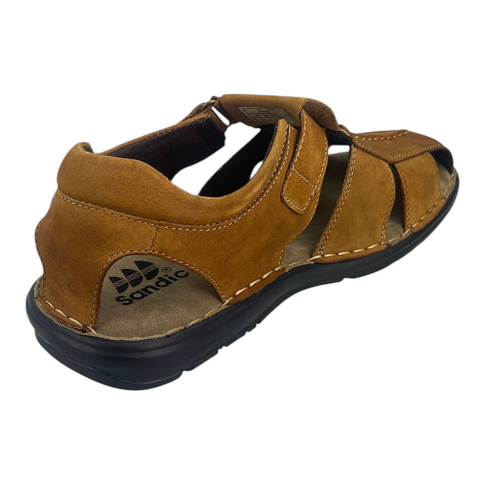 Herren Sandalen Braun Slipper Halbschuhe Freizeitschuhe Klettverschluss Schuhe 8832