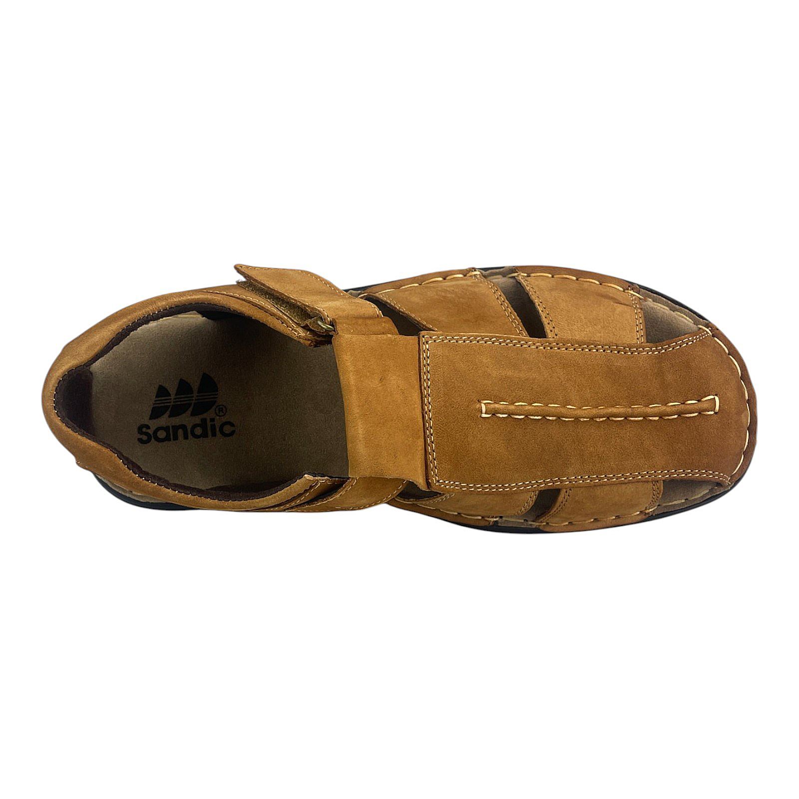 Herren Sandalen Braun Slipper Halbschuhe Freizeitschuhe Klettverschluss Schuhe 8832