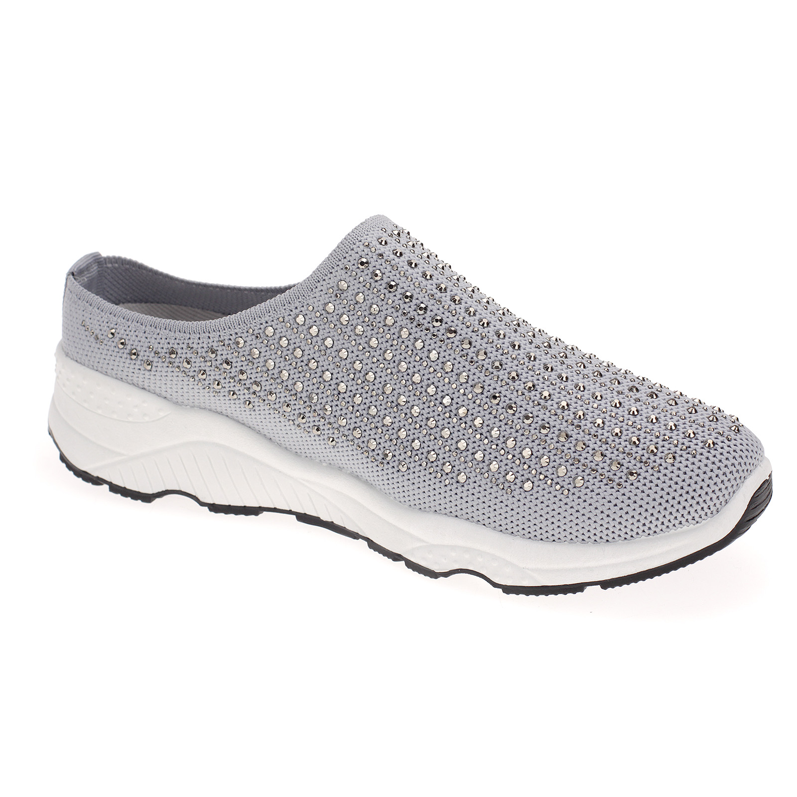 Damen Clogs mit Glitzer 8080 Grau Damen Clogs mit Glitzer 8080 Grau