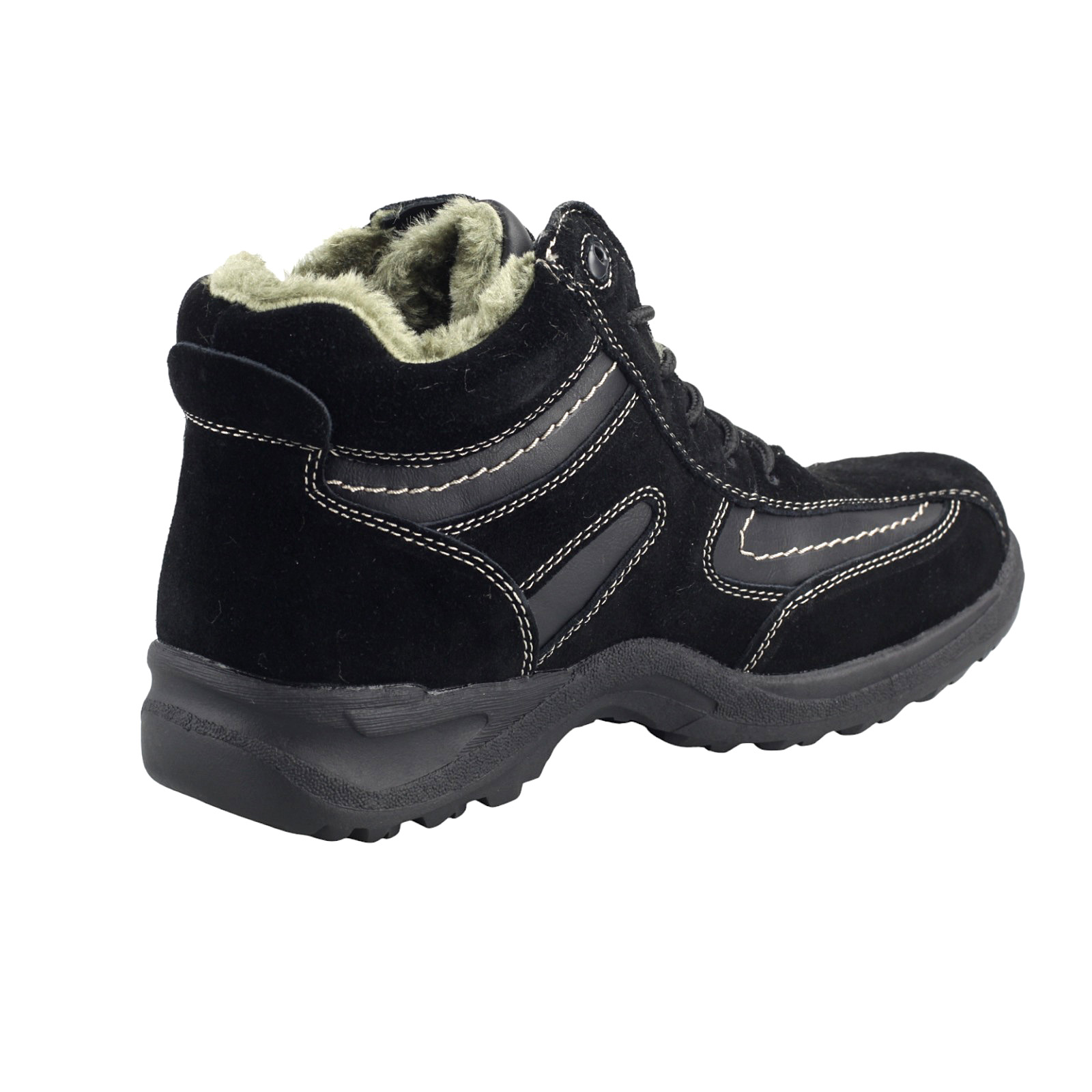 Herren Leder Winterstiefel Warm Gefüttert 6351