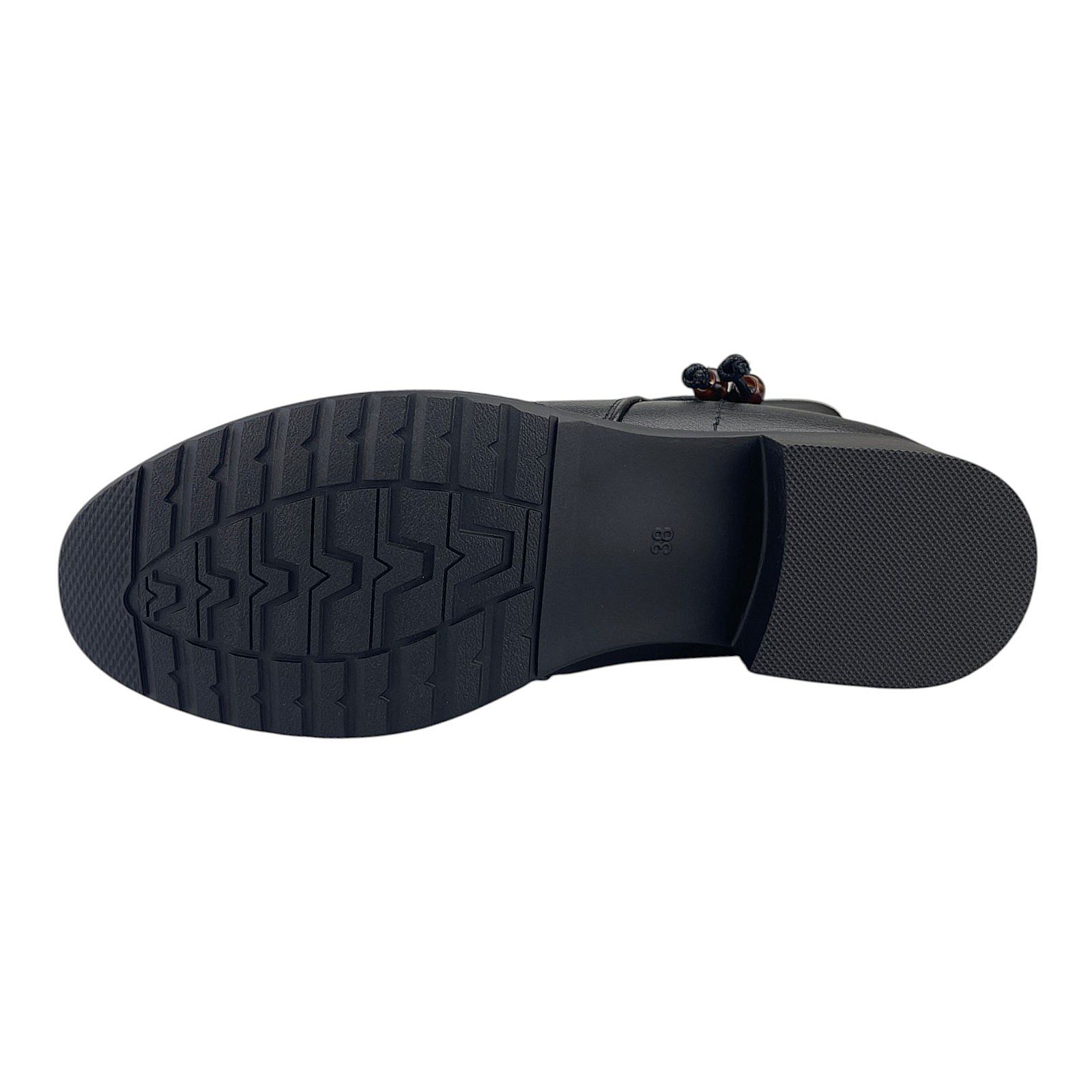 Damen Stiefel Boots Winterstiefel Gefüttert Blockabsatz Profilsohle Leder-Optik
