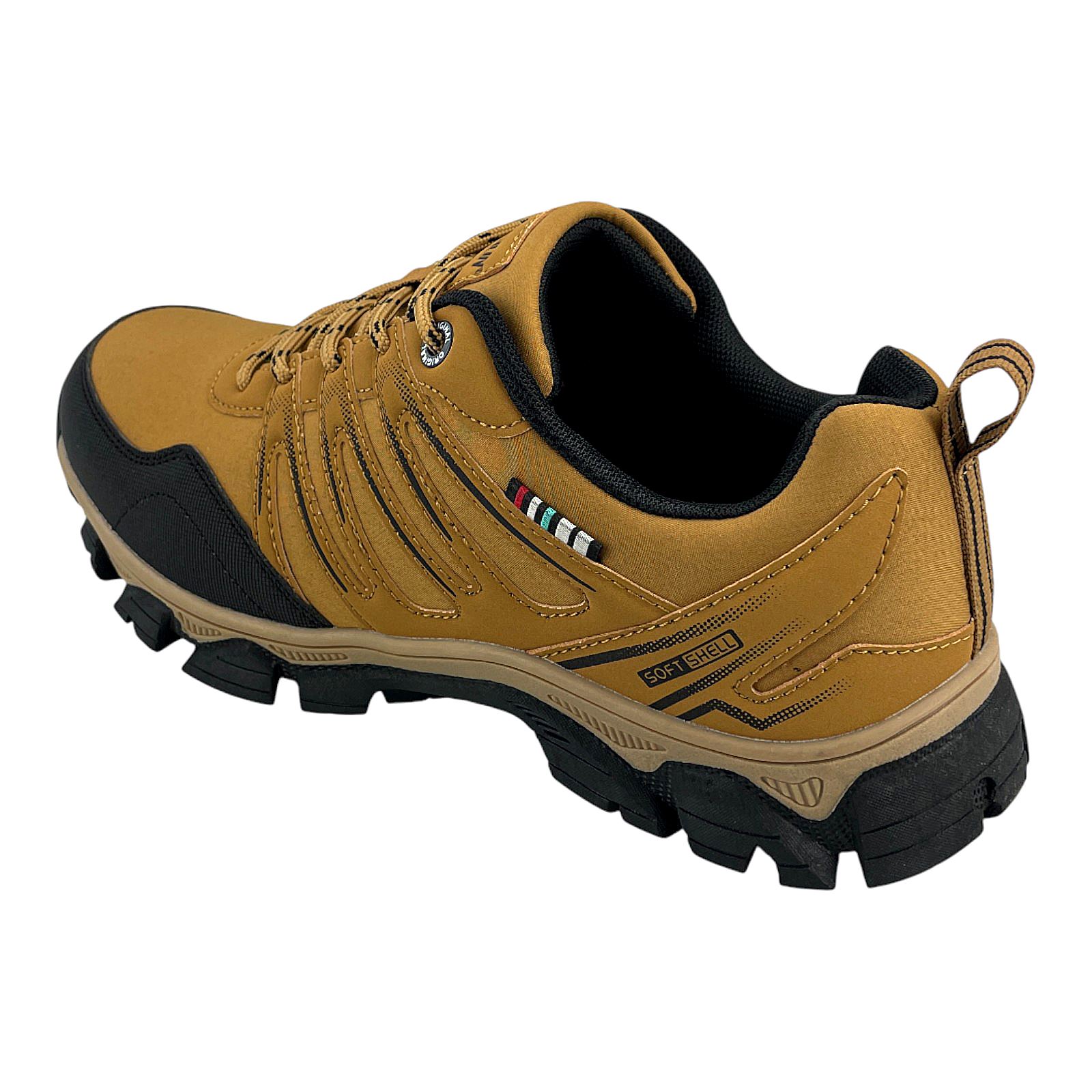 Herren Sneaker Trekkingschuh Outdoor Wanderschuh Sportschuhe Freizeit Schnürer Gelb 41