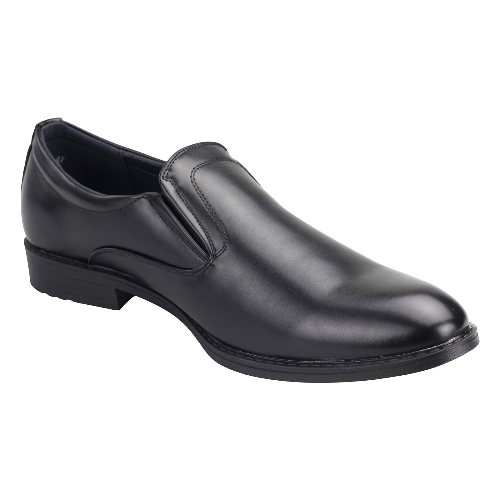 Herren Slipper Business Schuhe Halbschuhe Abendschuhe Slip-On Leder-Optik 1355 Schwarz EUR 47