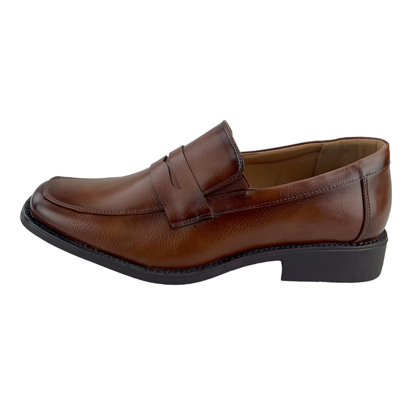 Herren Slipper Business Schuhe Leder-Optik Halbschuhe Loafer Schwarz Braun 1375 Camel EUR 43