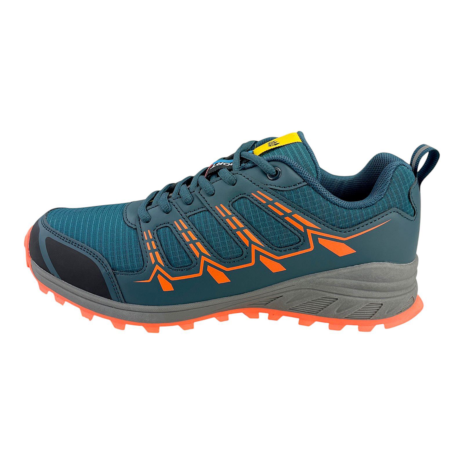 Herren Outdoor Schuhe Trail Sneaker Trekking rutschfest wasserabweisend bequem Blau Orange 42