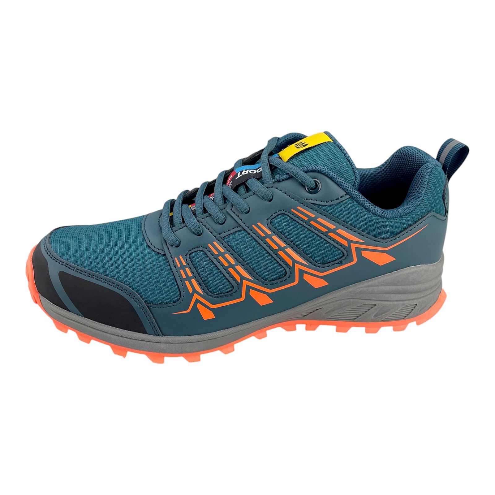 Herren Outdoor Schuhe Trail Sneaker Trekking rutschfest wasserabweisend bequem Blau Orange 43
