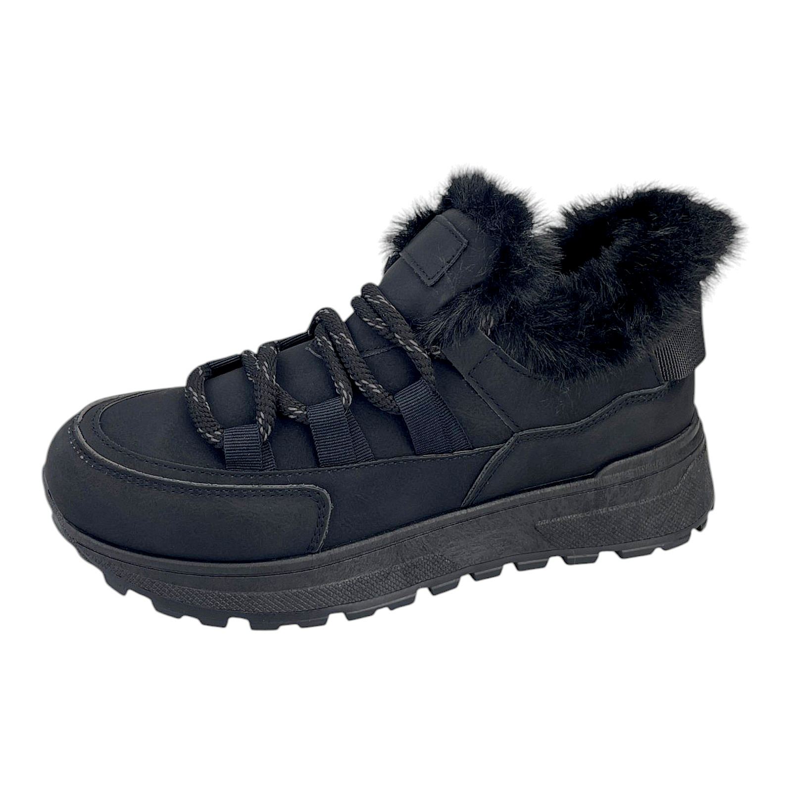 Damen Sneaker Gefüttert Stiefeletten Boots Stiefel Chunky Winterschuhe Warmfutter 8101