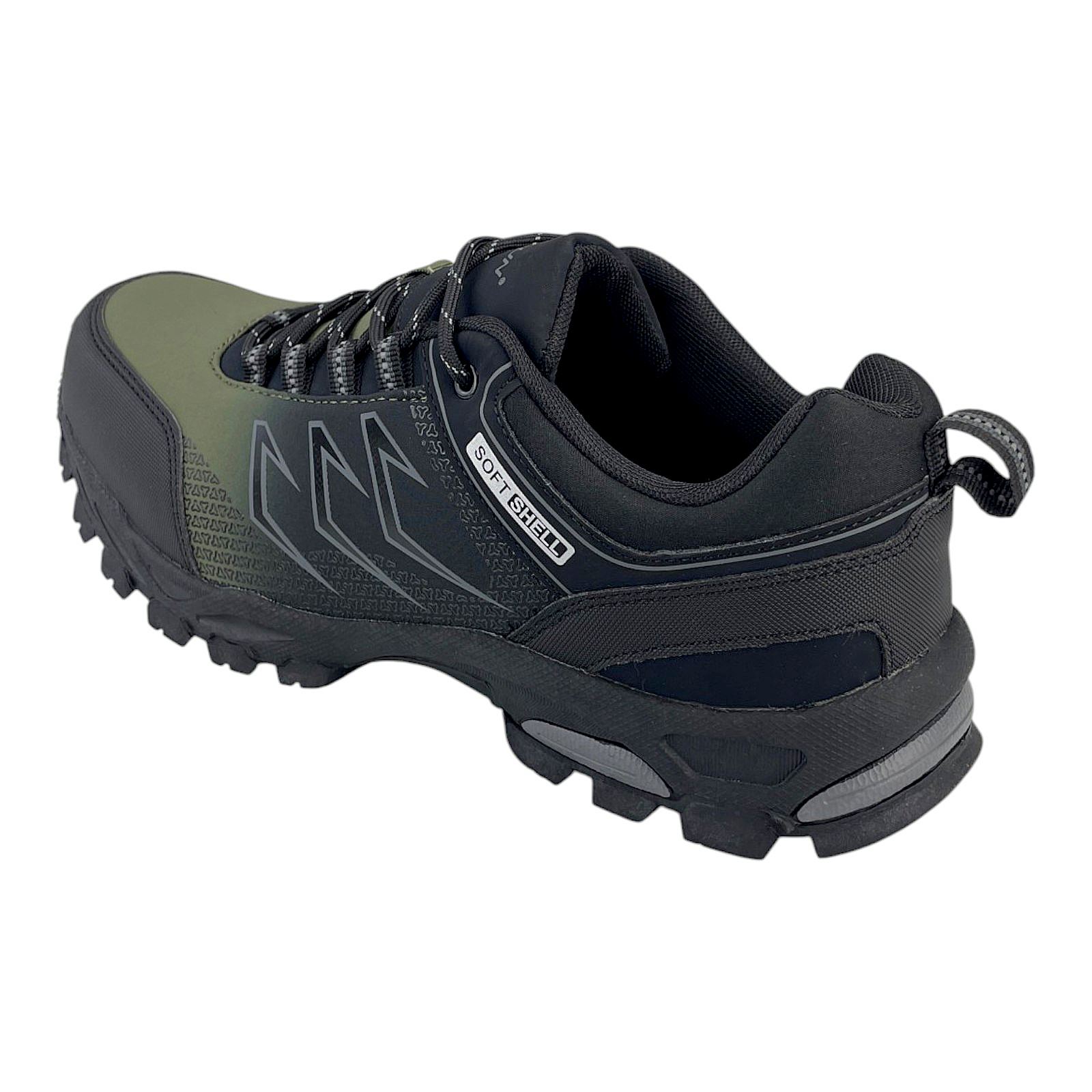 Herren Sneaker Übergröße Trekkingschuhe Wanderschuhe Outdoorschuhe Schnürer Neu Khaki 47