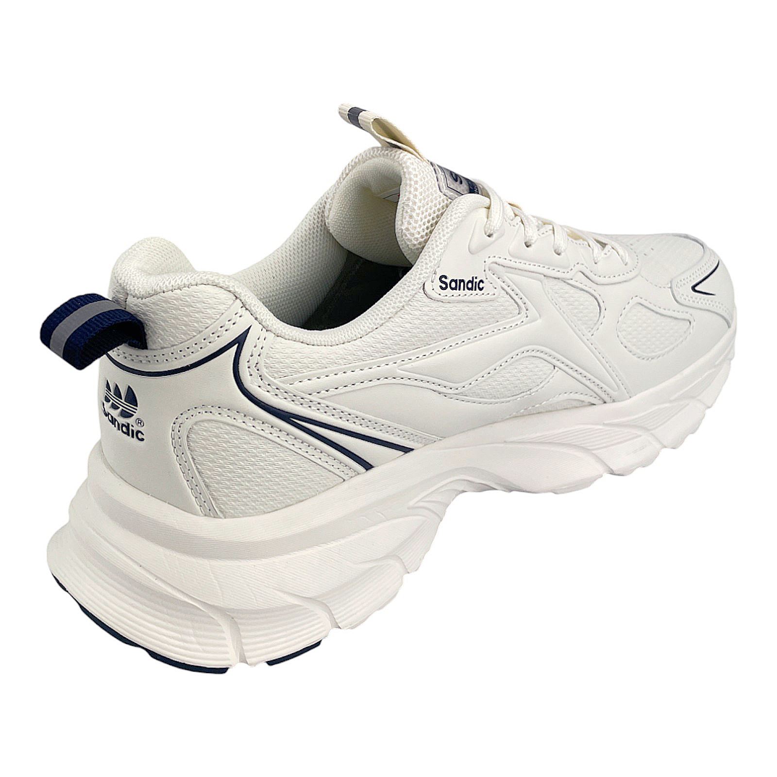 Herren Sneaker Sportschuhe Turnschuhe Männer Freizeitschuhe für Jungen 6336 Hell Beige/ Dunkelblau 45