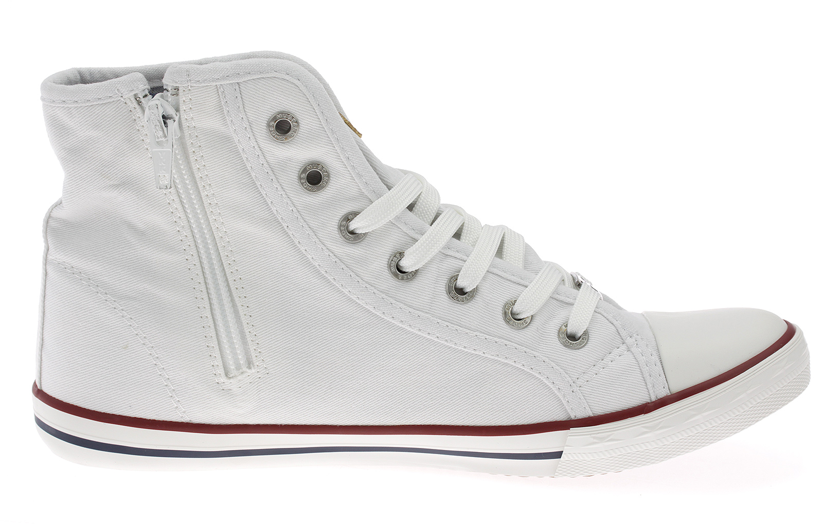 Mustang High Top Sneakers Sportschuhe Stoffschuhe Freizeitschuhe1. weiß 