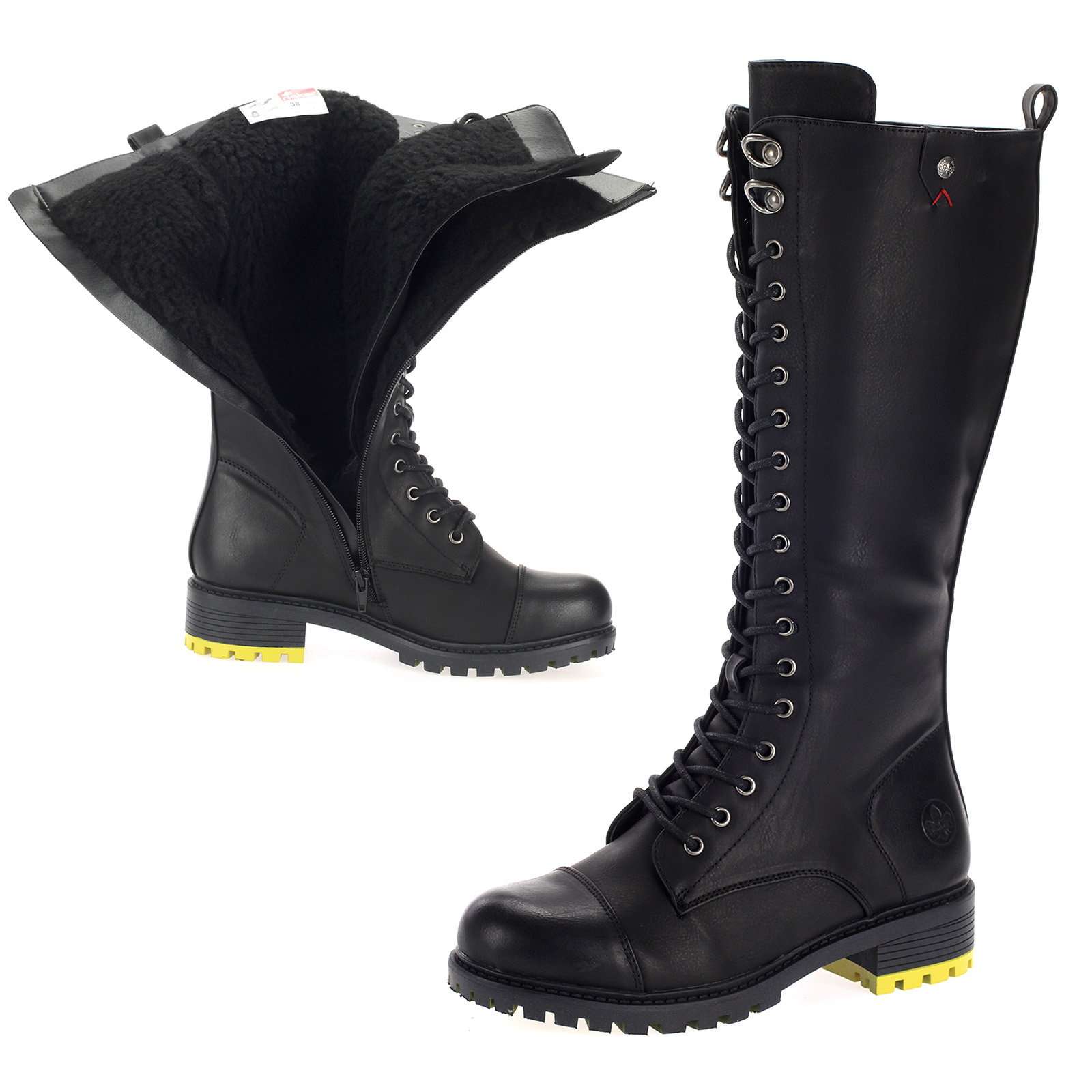 Rieker Damen Schnürstiefel Gefüttert Winterstiefel Boots Rieker Damen Schnürstiefel Gefüttert Winterstiefel Boots