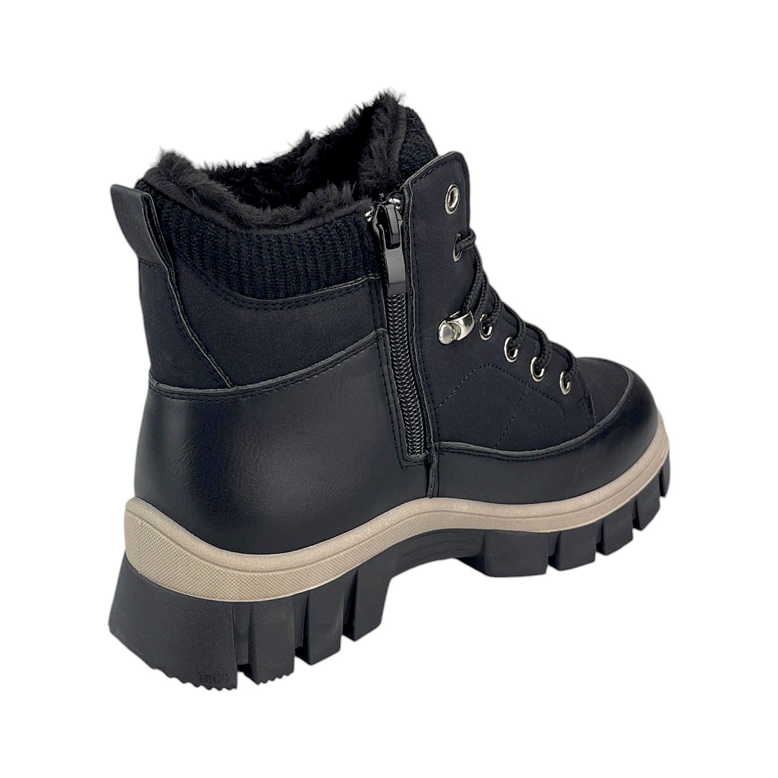 Damen Stiefeletten Boots Stiefel Booty Gefütterte Winterschuhe Schuhe Warmfutter