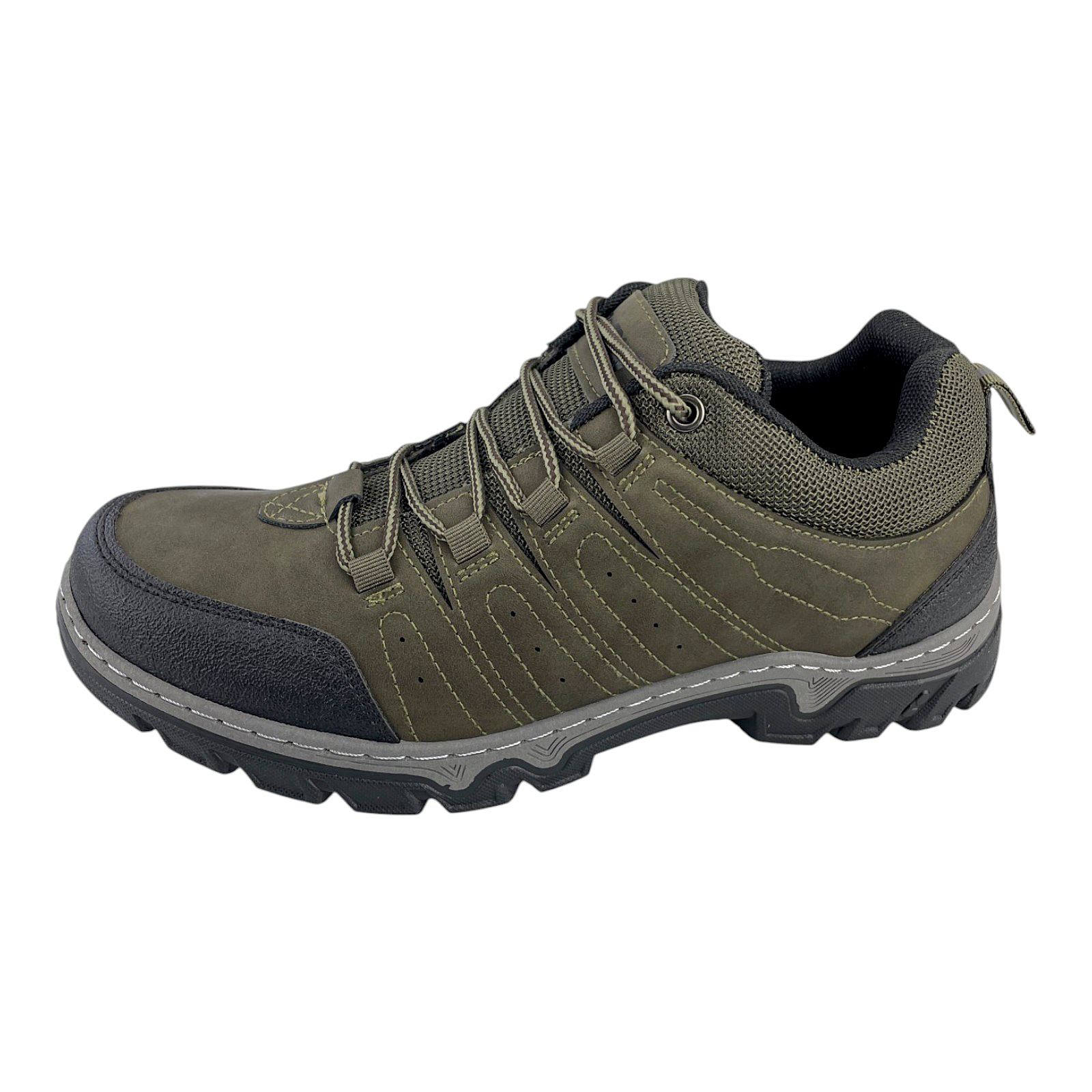 Herren Halbschuhe Outdoor Trekkingschuhe Wander Sneaker Schuhe Profilsohle 3019 Khaki 43