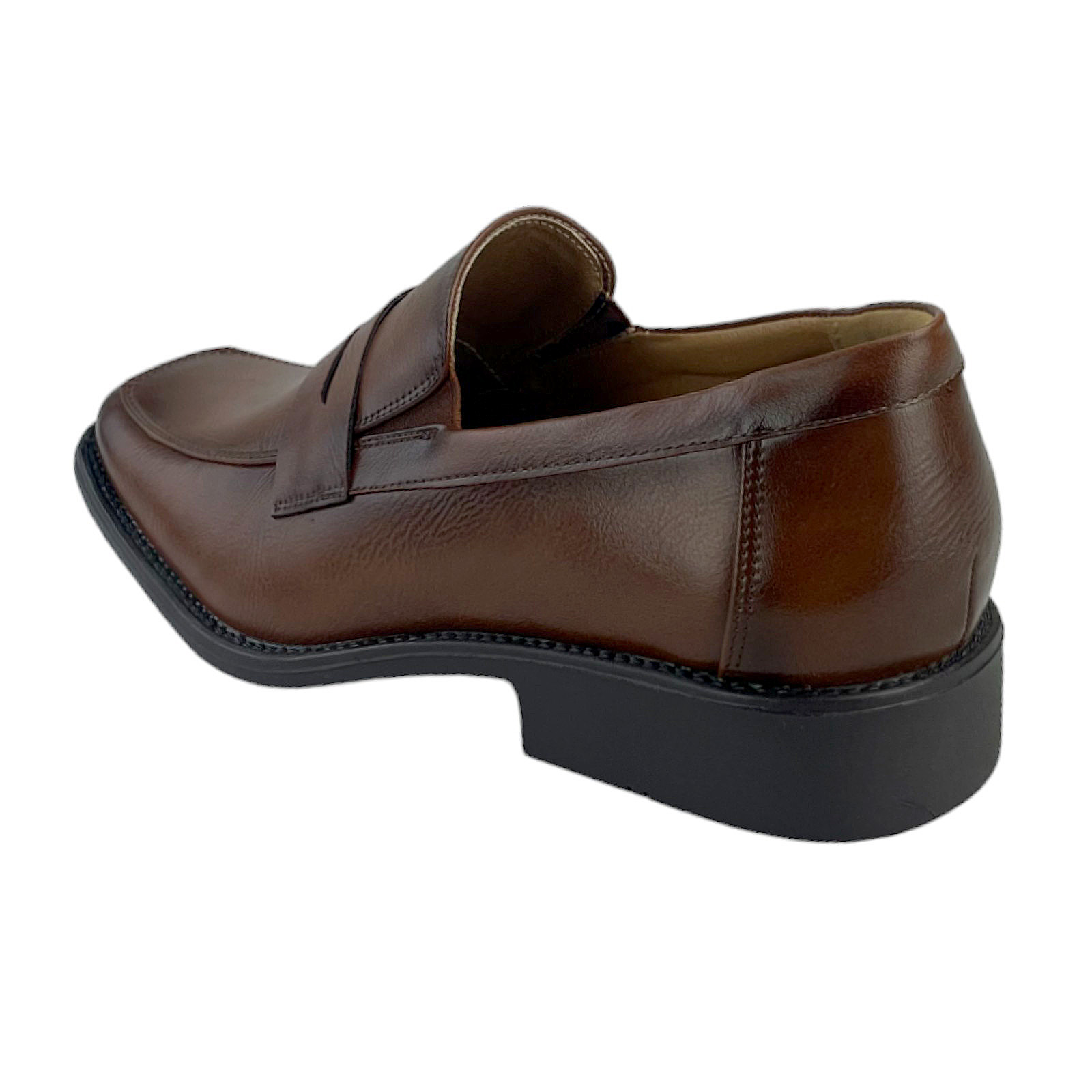 Herren Slipper Business Schuhe Leder-Optik Halbschuhe Loafer Schwarz Braun 1375 Camel EUR 43