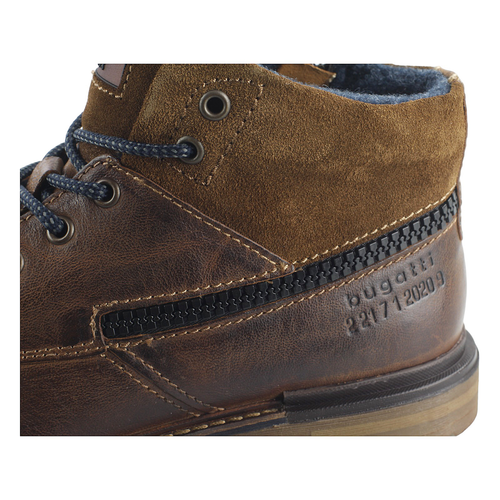 BUGATTI Herren Leder Stiefel Braun A0U3G