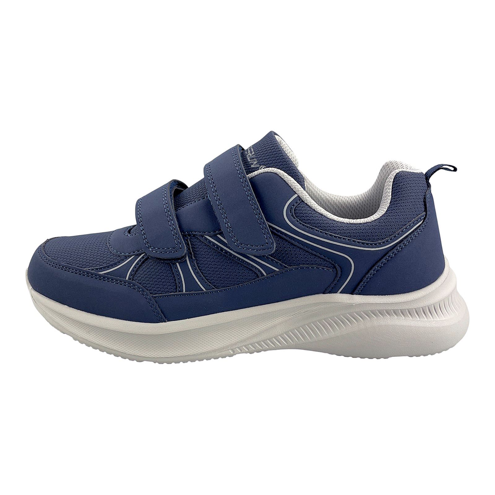 Herren Sneaker Klettverschluss Sportschuhe Freizeitschuhe Leicht Turnschuhe Neu Blau 44