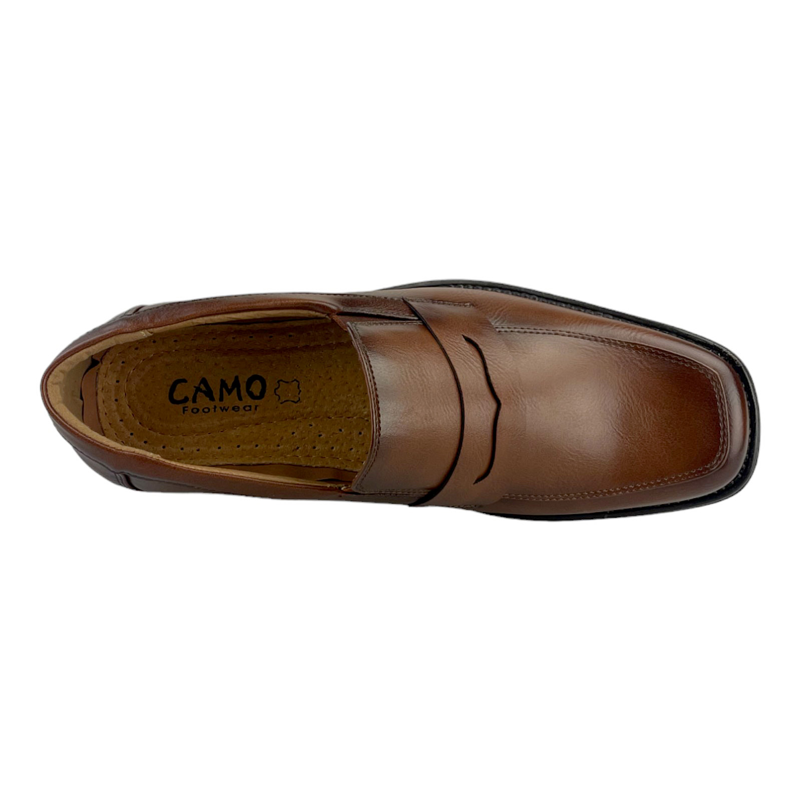 Herren Slipper Business Schuhe Leder-Optik Halbschuhe Loafer Schwarz Braun 1375 Camel EUR 45