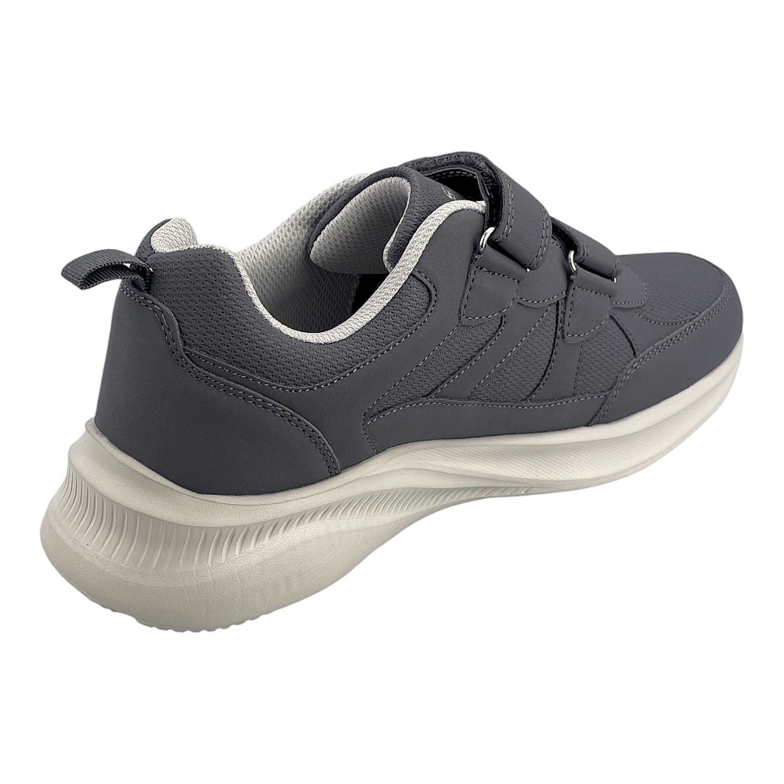 Herren Sneaker Klettverschluss Sportschuhe Freizeitschuhe Leicht Turnschuhe Neu Grau 45