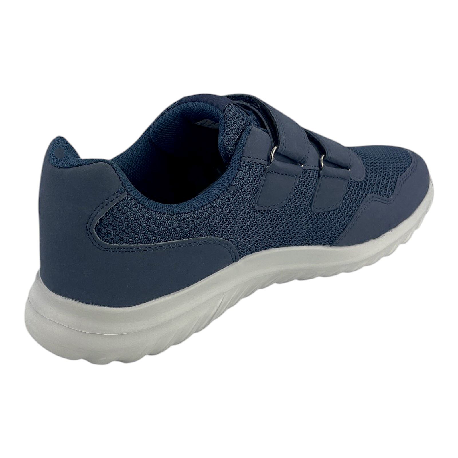 Herren Sneaker Klettverschluss Textil Sportschuhe Freizeit Leicht Turnschuhe NEU Blau 42