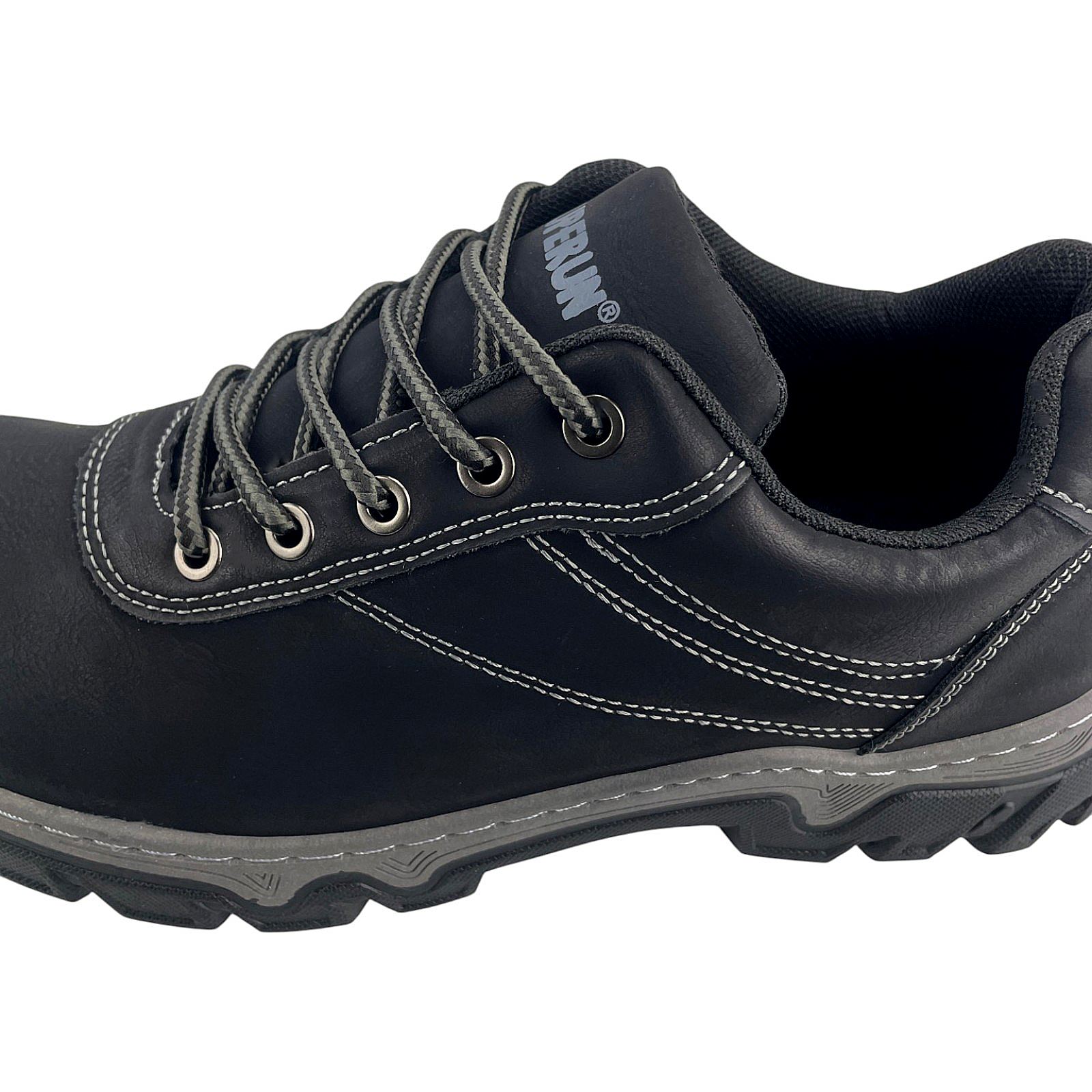 Herren Halbschuhe Outdoor Trekkingschuhe Wander Sneaker Schuhe Profilsohle 3021 Schwarz 45