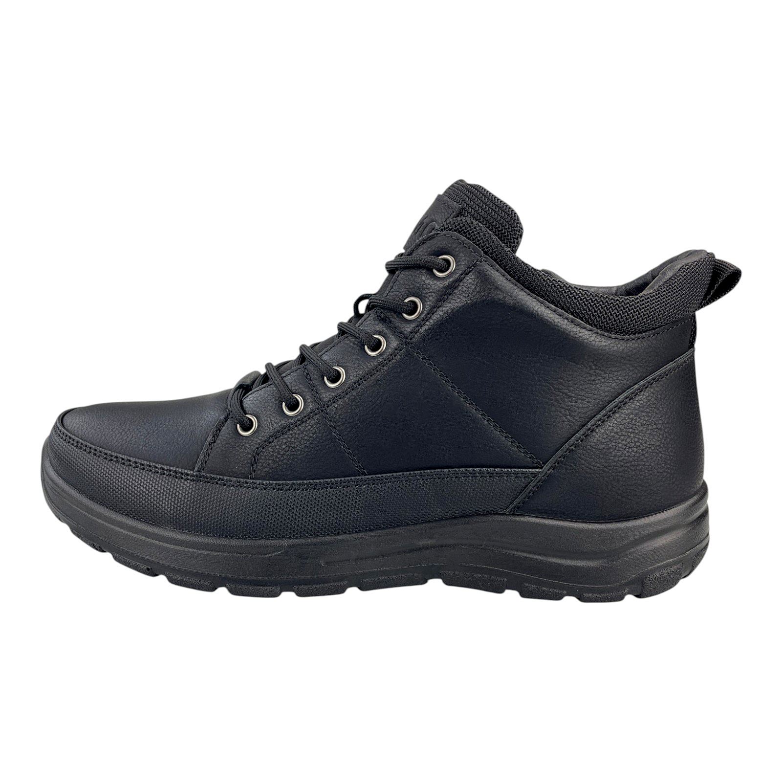 Herren Schnürer Halbschuhe Leder-Optik Reißverschluss Freizeitschuhe Kunstleder 