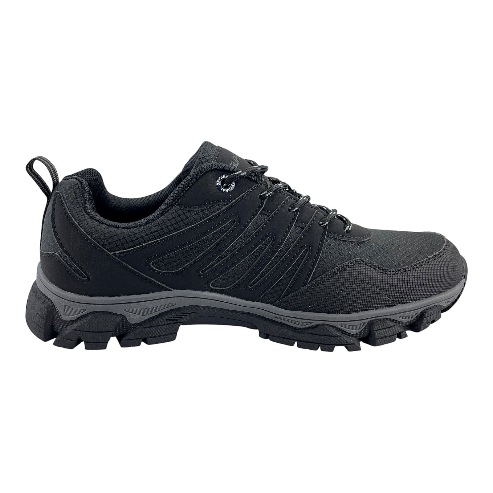 Herren Sneaker Trekkingschuh Outdoor Wanderschuh Sportschuhe Freizeit Schnürer Schwarz 49