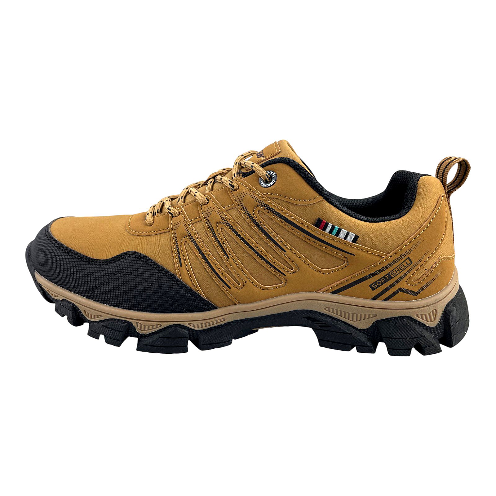 Herren Sneaker Trekkingschuh Outdoor Wanderschuh Sportschuhe Freizeit Schnürer Gelb 41