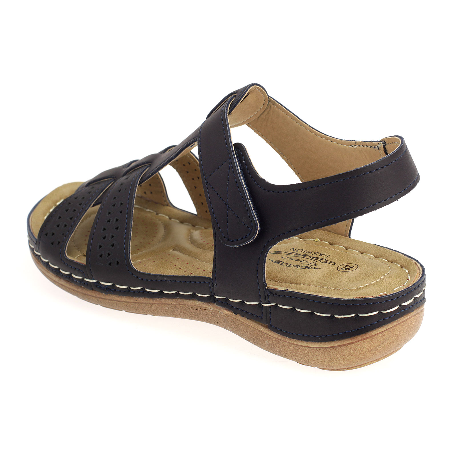 Damen Sommerliche Sandalen mit Klettverschluss Damen Sommerliche Sandalen mit Klettverschluss