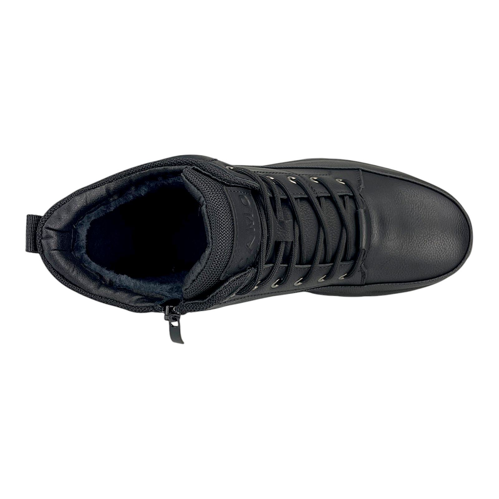 Herren Schnürer Halbschuhe Leder-Optik Reißverschluss Freizeitschuhe Kunstleder 
