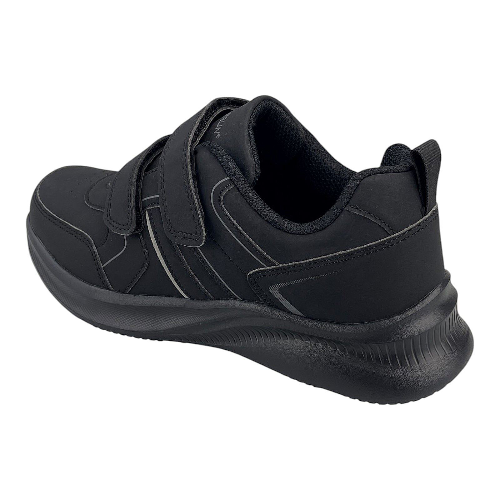 Herren Sneaker Klettverschluss Sportschuhe Freizeitschuhe Leicht Turnschuhe Neu Schwarz 44