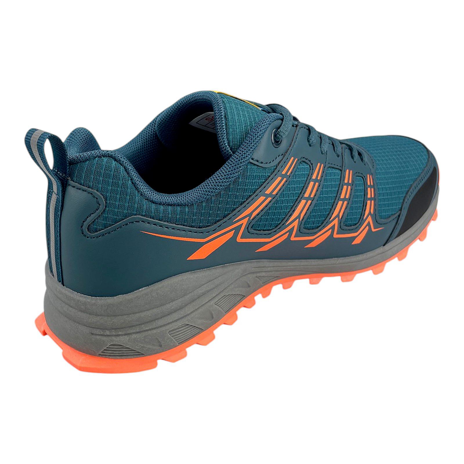 Herren Outdoor Schuhe Trail Sneaker Trekking rutschfest wasserabweisend bequem Blau Orange 42
