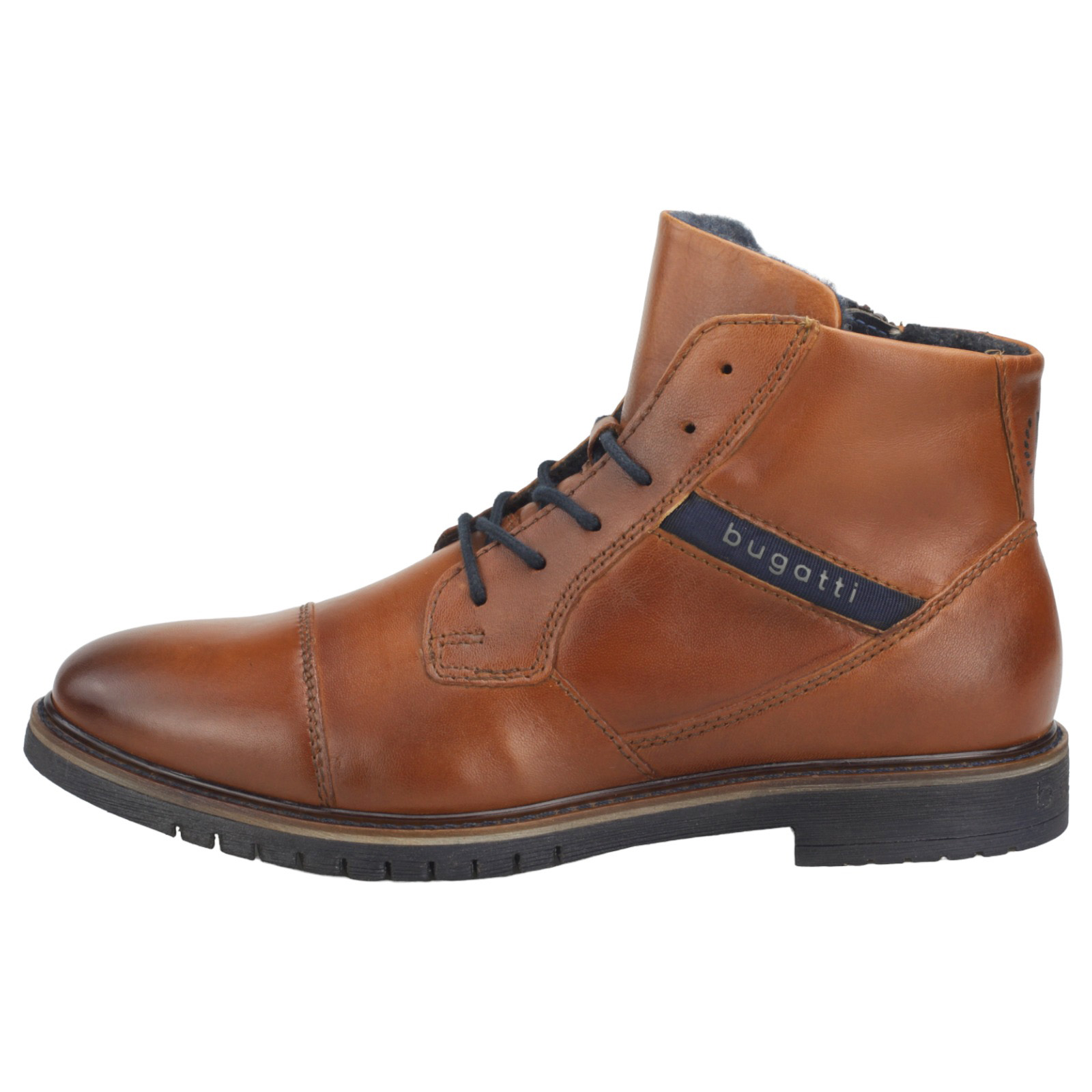 BUGATTI Herren Boots Leder 8373A in cognac