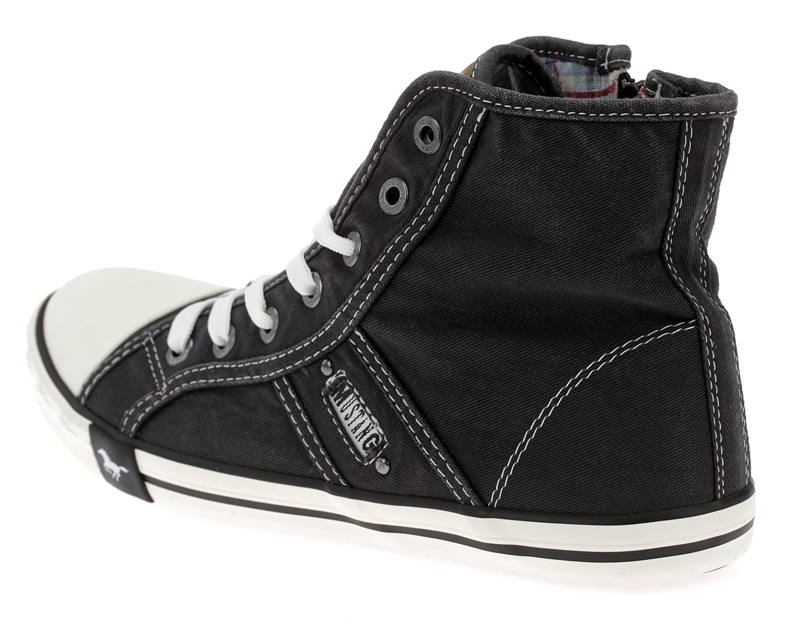 Mustang High Top Sneakers Sportschuhe Stoffschuhe Freizeitschuhe9. schwarz 