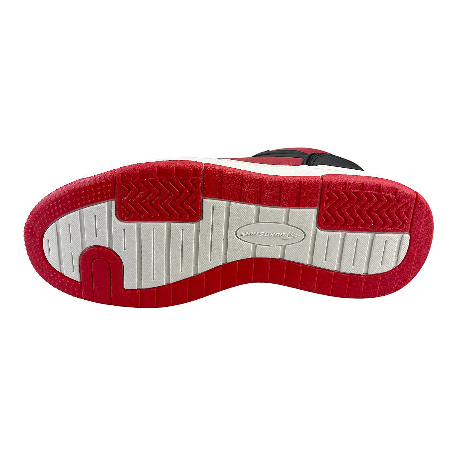 Herren Damen Sneaker High Top Sport Schnürer Basketball Wintersneaker Schuhe Schwarz Rot 46