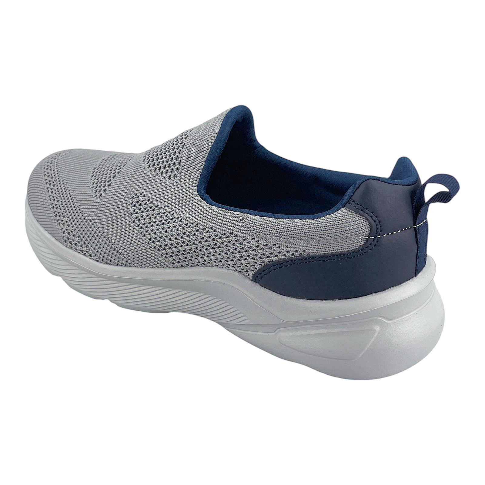 Herren Slipper Sneaker Textil Freizeit Schlupfschuhe Stoffschuhe Slip-On NEU  Grau 42