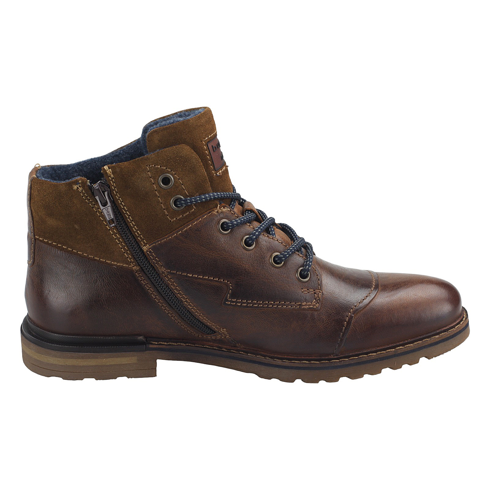 BUGATTI Herren Leder Stiefel Braun A0U3G