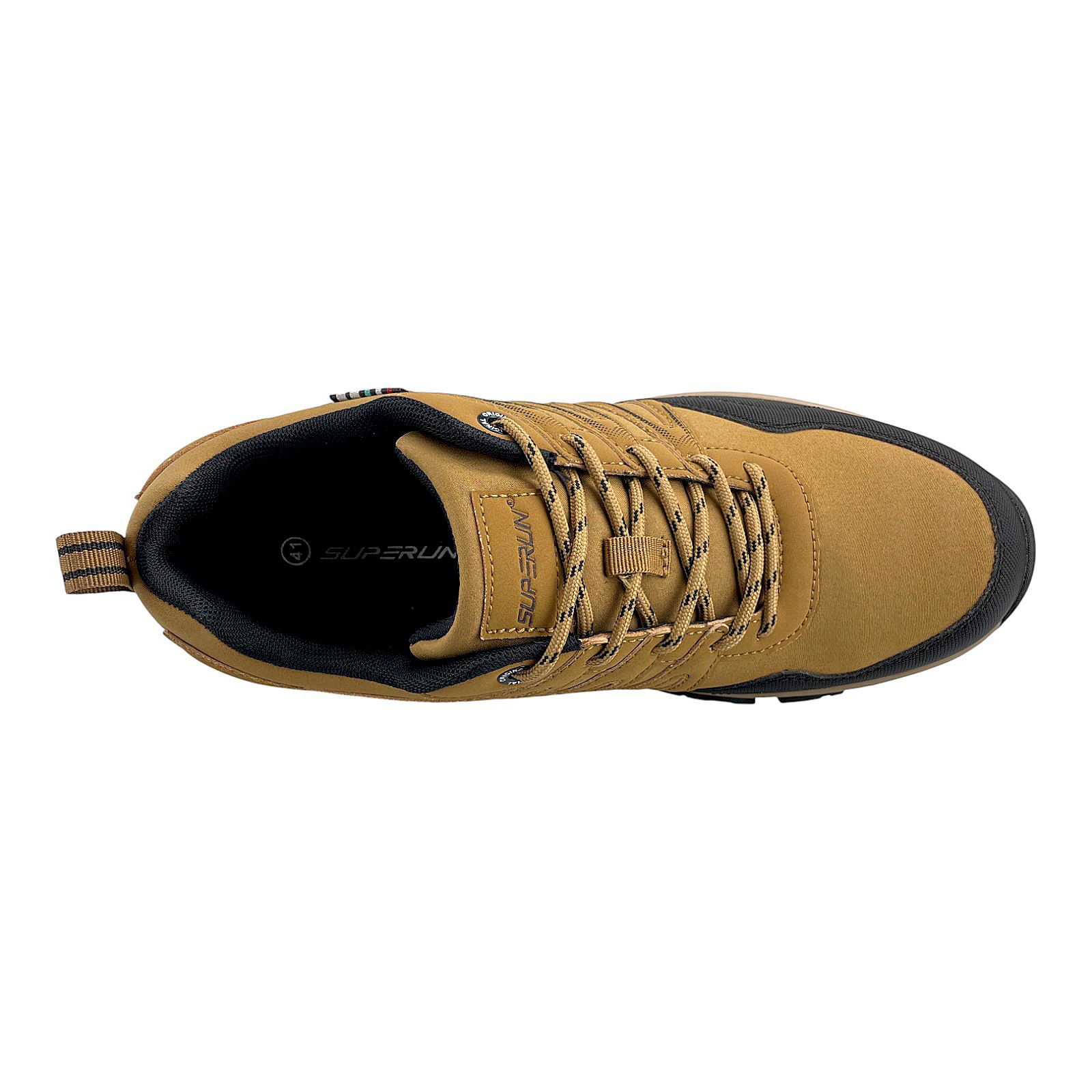 Herren Sneaker Trekkingschuh Outdoor Wanderschuh Sportschuhe Freizeit Schnürer Gelb 41
