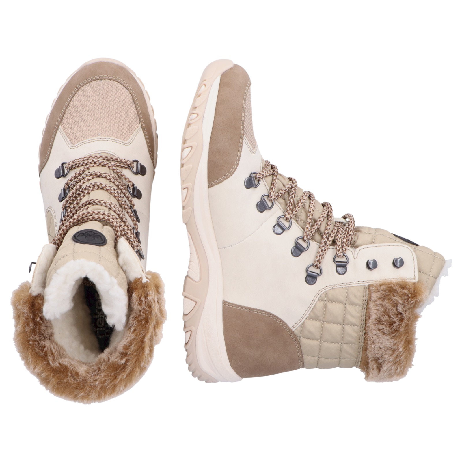Rieker Damen Stiefeletten in Beige Braun Rieker Damen Stiefeletten in Beige Braun