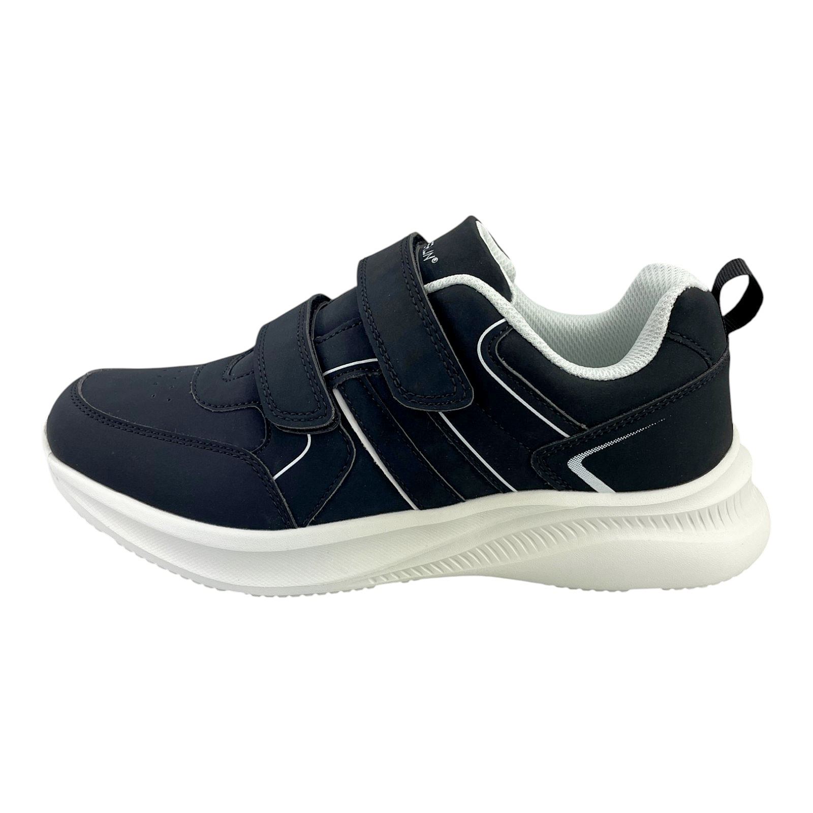 Herren Sneaker Klettverschluss Sportschuhe Freizeitschuhe Leicht Turnschuhe Neu Schwarz Weiß 42