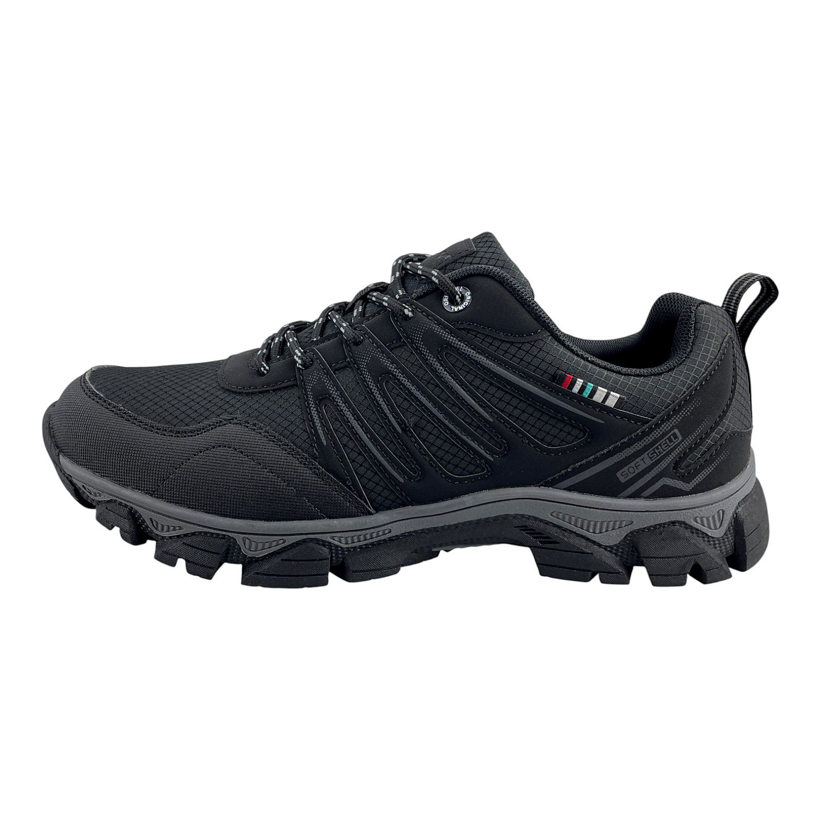 Herren Sneaker Trekkingschuh Outdoor Wanderschuh Sportschuhe Freizeit Schnürer Schwarz 47