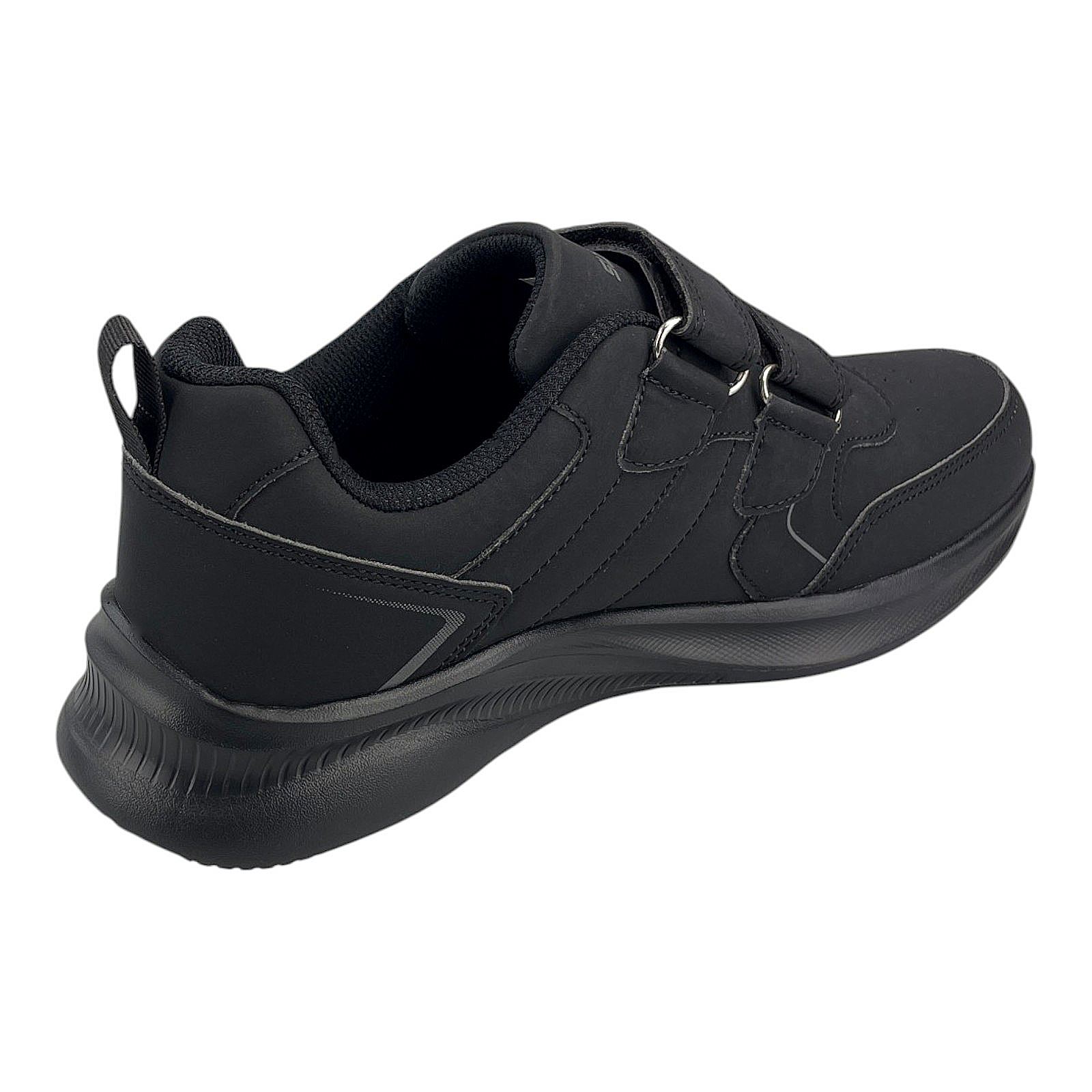 Herren Sneaker Klettverschluss Sportschuhe Freizeitschuhe Leicht Turnschuhe Neu Schwarz 44
