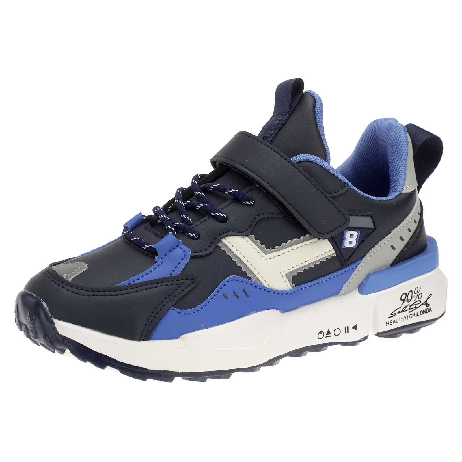 Kinderschuhe Sneaker mit Klettverschluss 4046 Navy Blau