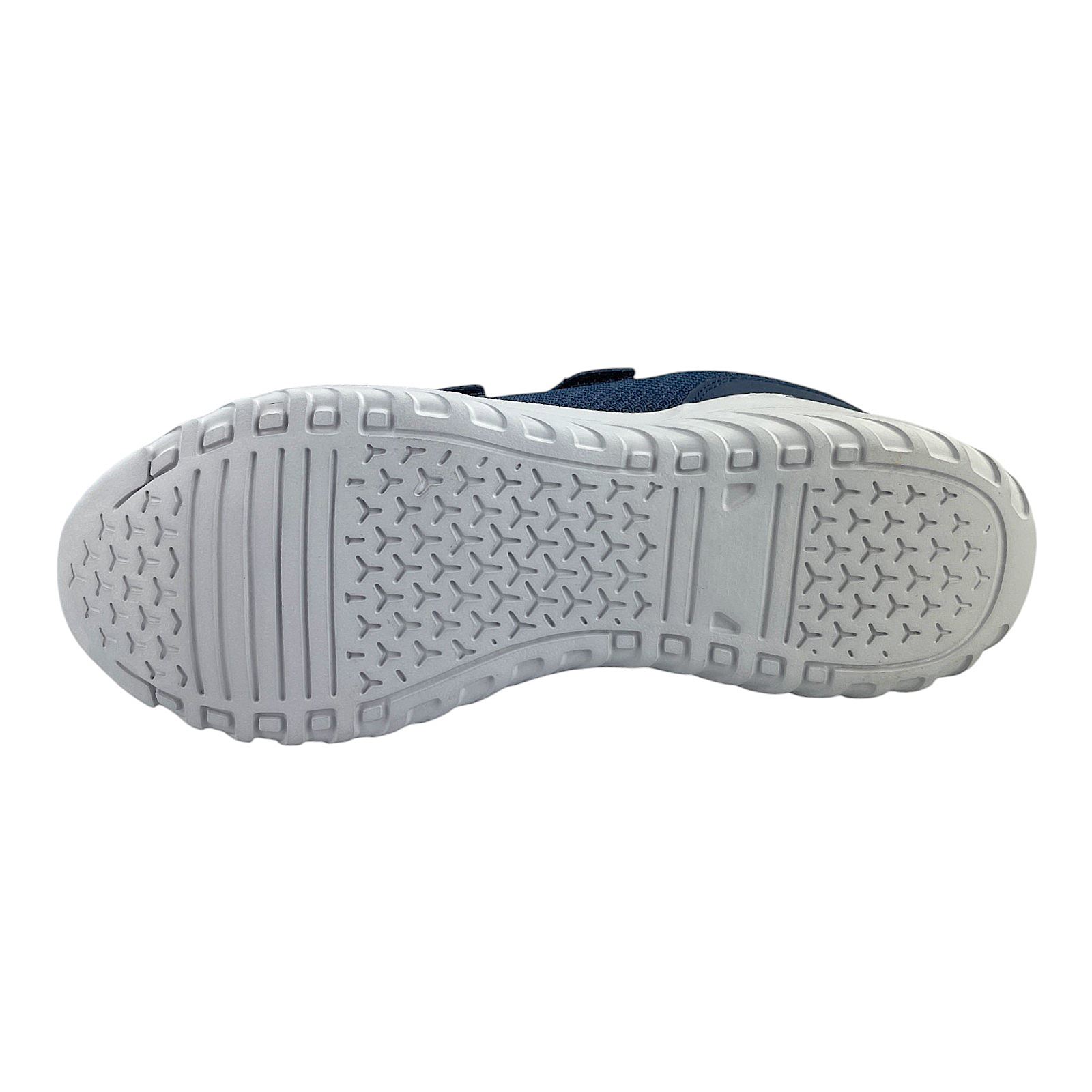 Herren Sneaker Klettverschluss Textil Sportschuhe Freizeit Leicht Turnschuhe NEU Blau 42