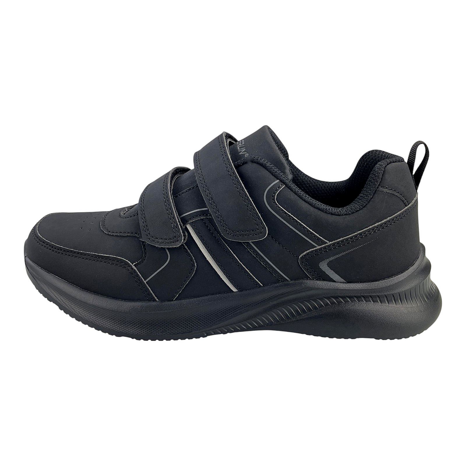 Herren Sneaker Klettverschluss Sportschuhe Freizeitschuhe Leicht Turnschuhe Neu Schwarz 44